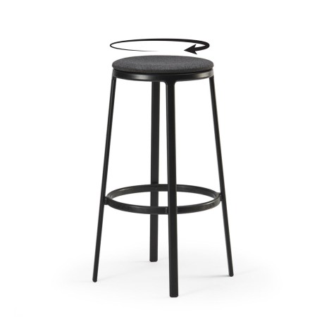 Tabouret rotatif assise en tissu - confort sophistiqué ROUND&ROUND