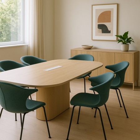 chaise design en tissu rembourré pour bureau et espace détente Loop Mono 2