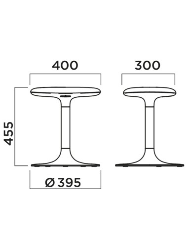 Dimensions tabouret bas FLINK