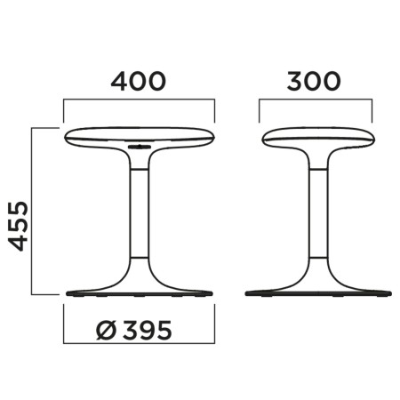 Dimensions tabouret bas FLINK