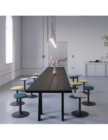 Table de réunion avec tabouret bas Flink - multiple coloris tissu