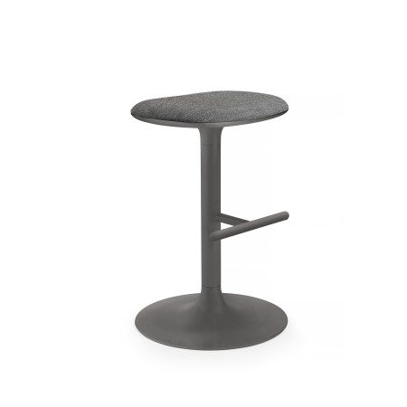 Tabouret de cuisine noir moderne - assise rembourrée confortable - FLINK