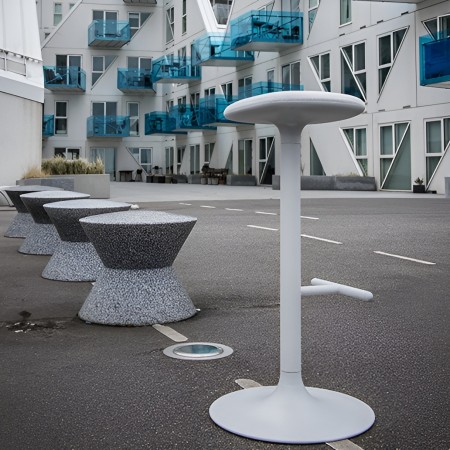 Tabouret de cuisine noir moderne - assise rembourrée confortable - FLINK 2