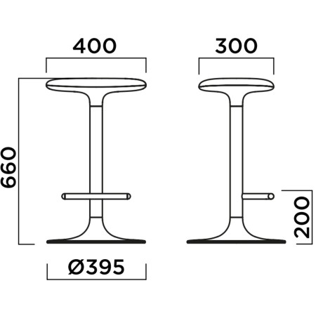 Dimensions tabouret de cuisine en bois FLINK