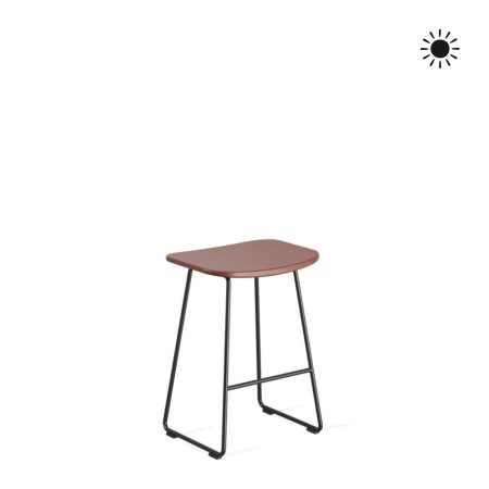 KLEJN Tabouret d'extérieur en plastique et acier - design minimaliste léger et pratique