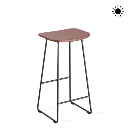 Tabouret KLEJN hauteur cuisine pour extérieurs - coloris marsala