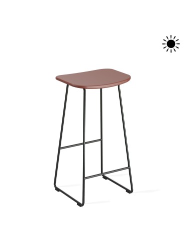 Tabouret KLEJN hauteur cuisine pour extérieurs - coloris marsala