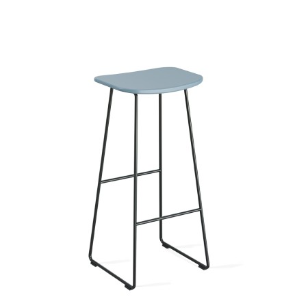 Tabouret hauteur bar KLEJN - coloris bleu pour un plan de travail coloré, ambiance scandinave