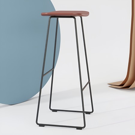 Tabouret de bar KLEJN rouge - design fin et pratique pour plan de travail haut et bar