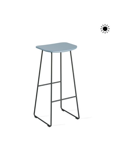 Tabouret de bar extérieur KLEJN - acier et plastique résistant aux intempéries pour bar en plain air