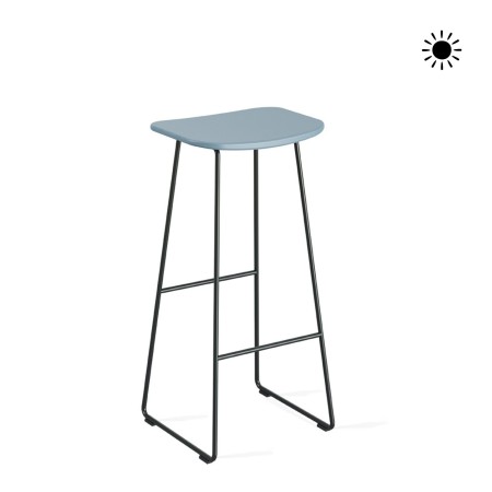 Tabouret de bar extérieur KLEJN - acier et plastique résistant aux intempéries pour bar en plain air
