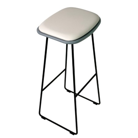 Tabouret de cusine 64 cm rembourré - tissu résistant et coloris variable KLEJN