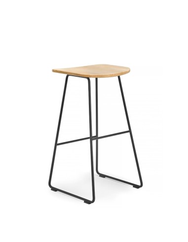 tabouret cuisine KLEJN 64 cm avec assise bois massif naturel