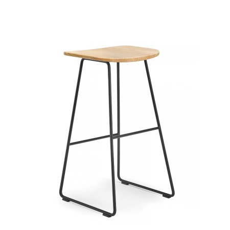 tabouret cuisine KLEJN 64 cm avec assise bois massif naturel
