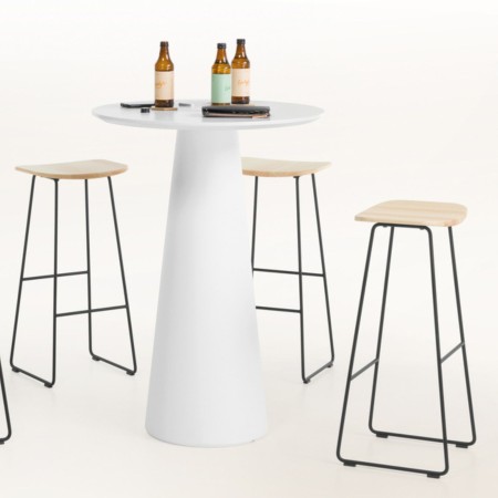 tabouret cuisine KLEJN 64 cm avec assise bois massif naturel 2