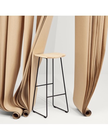 Tabouret de bar KLEJN avec assise en bois pour bar accueillant et comptoirs minimalistes