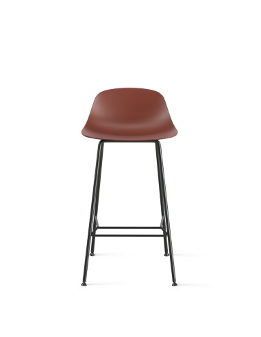 Tabouret Pure Loop Mini coloris marsala avec piètement noir – tabouret design pour intérieur moderne et élégant