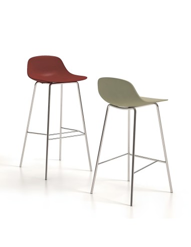 Pure loop mini hauteur cuisine extérieure - chaise haute en plastique et acier coloré