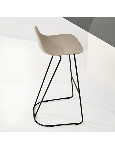 Tabouret de cuisine design en acier et plastique – piètement Dandy – Pure Loop Mini