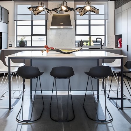 Tabouret de cuisine design en acier et plastique – piètement Dandy – Pure Loop Mini