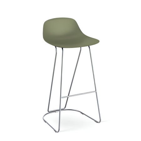 Tabouret de cuisine design en acier et plastique – piètement Dandy – Pure Loop Mini