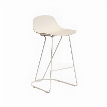 Chaise Dandy haute pour îlot de cusine - coloris blanc minimaliste et chic