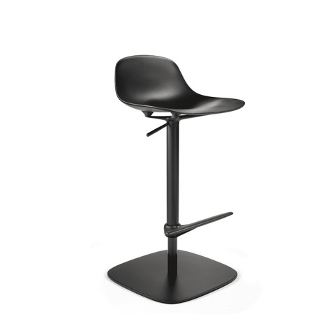 Tabouret réglable noir en acier et plastique - Pure Loop Mini UPdown - élégant et pratique