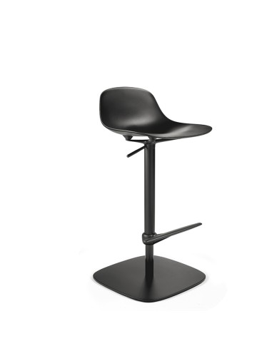 Tabouret réglable noir en acier et plastique - Pure Loop Mini UPdown - élégant et pratique