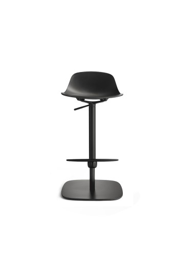 Pure Loop Mini Updown noir – tabouret pivotant avec base carrée