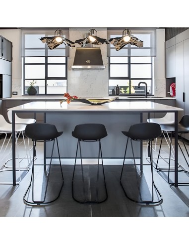 Tabouret de cuisine design en acier et plastique – piètement Dandy – Pure Loop Mini