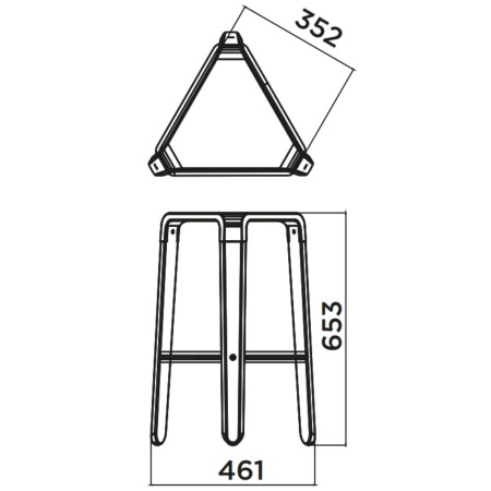 dimensions techniques tabouret haut 65 cm Picapau