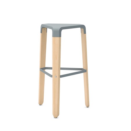 Tabouret haut pour bar - hêtre massif et plastique - design original et pratique Picapau