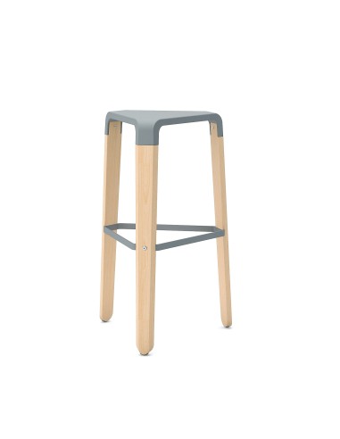 Tabouret haut pour bar - hêtre massif et plastique - design original et pratique Picapau