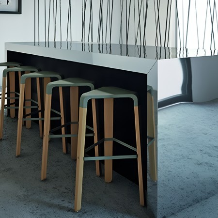 Tabouret haut en hêtre - pour bar chaleureux et original - design Picapau