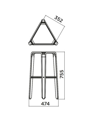 Dimensions Tabouret hauteur bar Picapau