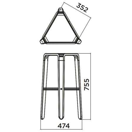 Dimensions Tabouret hauteur bar Picapau
