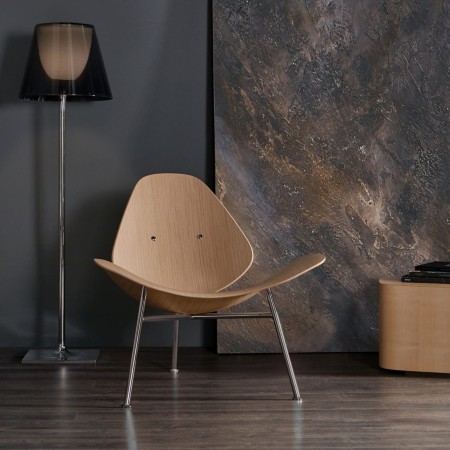 Salon bureau et travail, chaise en bois de chêne - chaleureux et stylé KRAM