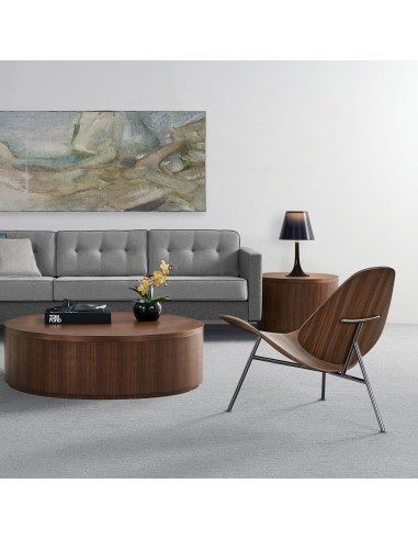 Salon espace résidentiel chaise de repos - bois de noyer intérieur moderne et design KRAM