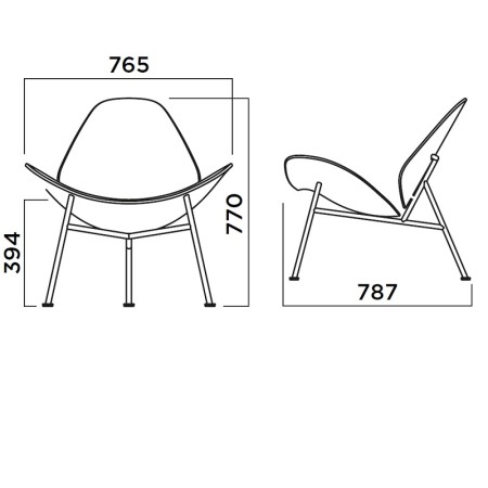 Dimensions de la chaise lounge KRAM