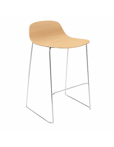 Tabouret de bar en bois avec pieds traîneau – Pure Loop Mini