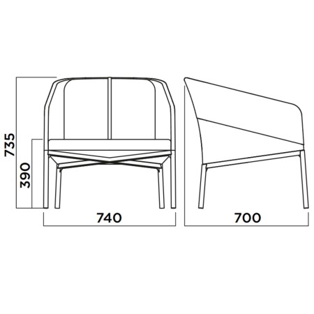 dimensions fauteuil Demoiselle AC4T