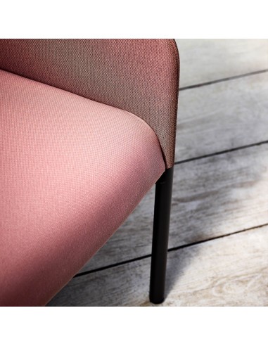 Pieds en acier du fauteuil haut de gamme pour salle d'attente avec cuir DEMOISELLE