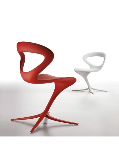 Chaises Callita en rouge et blanc – mobilier design artistique