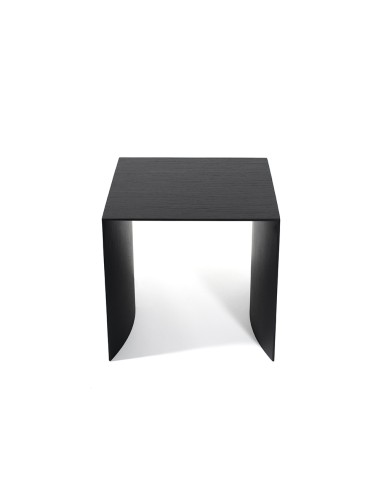 Vue de haut du banc design Museum 1 Seat en chêne teinté noir