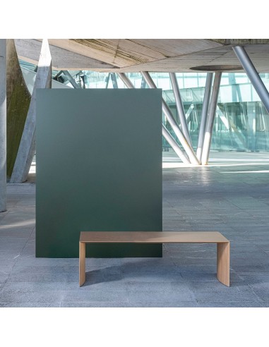 Banc de gallerie et musée - MUSEUM en chêne naturel ambiance épurée pour halls