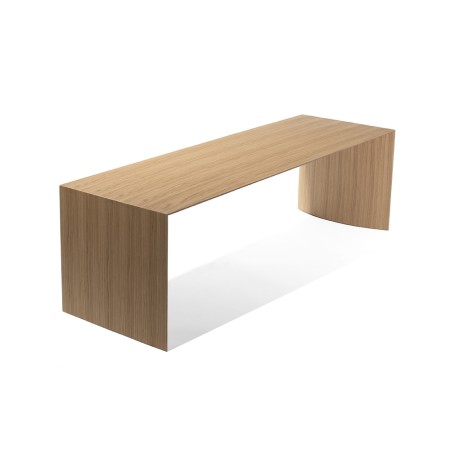 Banc Museum 3 Seats en chêne naturel – vue perspective