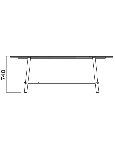 Dimensions de la table Record Living ovale 4 legs