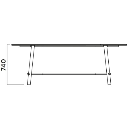 Dimensions de la table Record Living ovale 4 legs