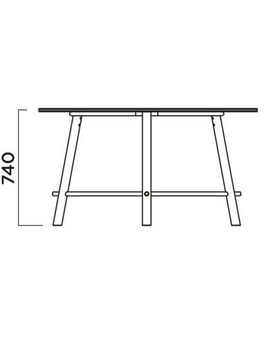 Dimensions Table Record Living 4 legs round