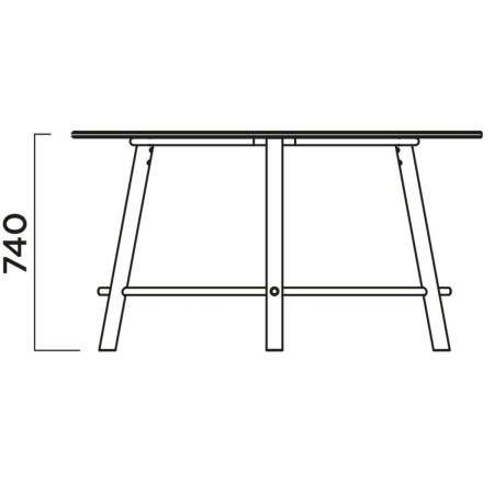 Dimensions Table Record Living 4 legs round